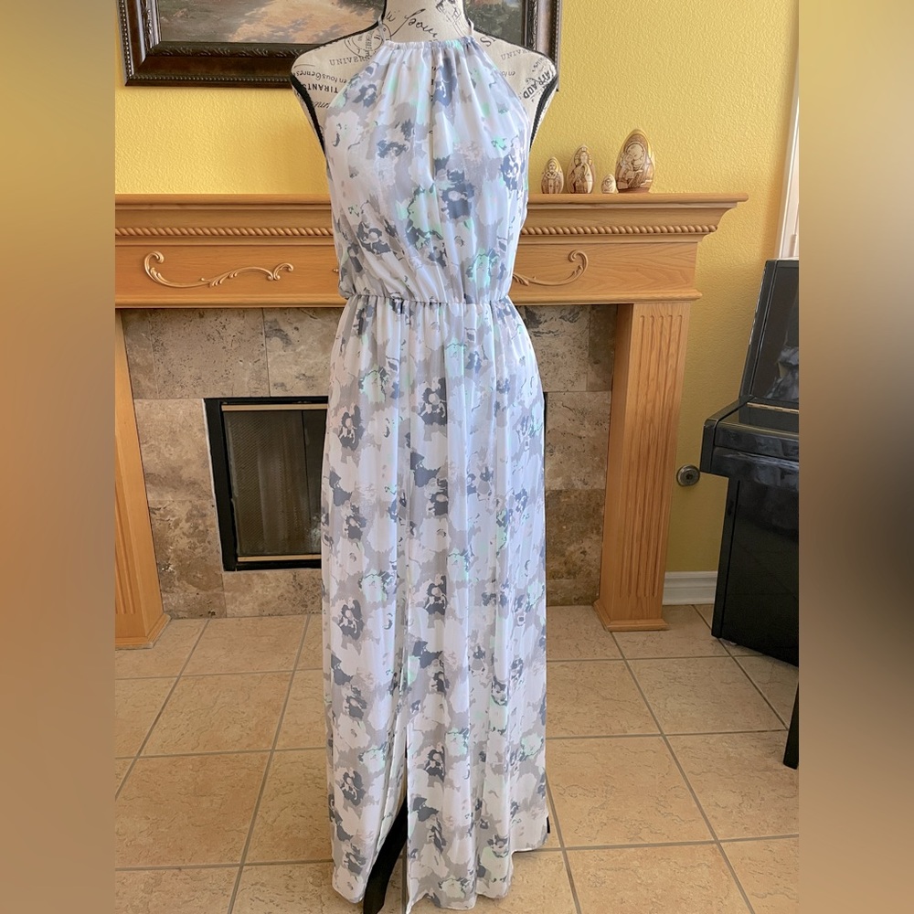 Leith maxi halter backless dress